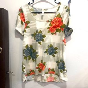 Cream floral t-shirt